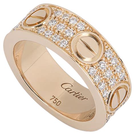 cartier diamond ring love|authentic cartier love ring.